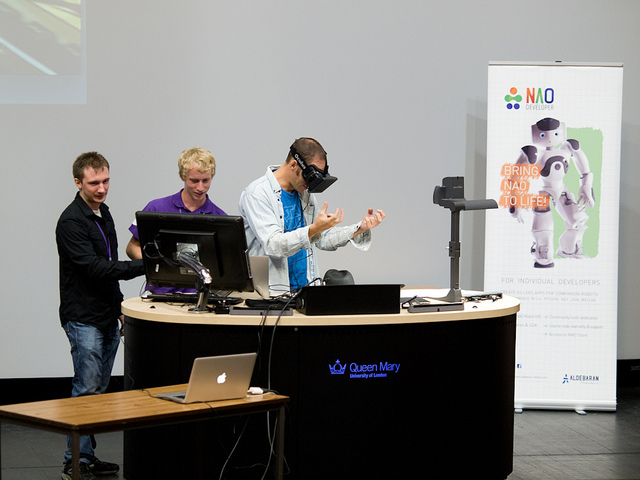 Seeing through NAO's cameras with the Oculus
Rift