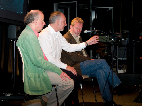 Lawrence, Pete and John take questions (photo by G. Snowdon)